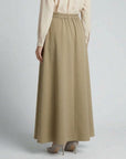 Asymmetric Modest Jacket & Skirt Co-ord - Taupe