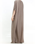 Mocha Short Sleeve Slip Dress
