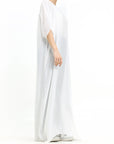 Off-White Short Sleeve Slip Dress