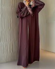 Feathered Sleeve Open Abaya (Pre-order Despatch November 20th 2025)