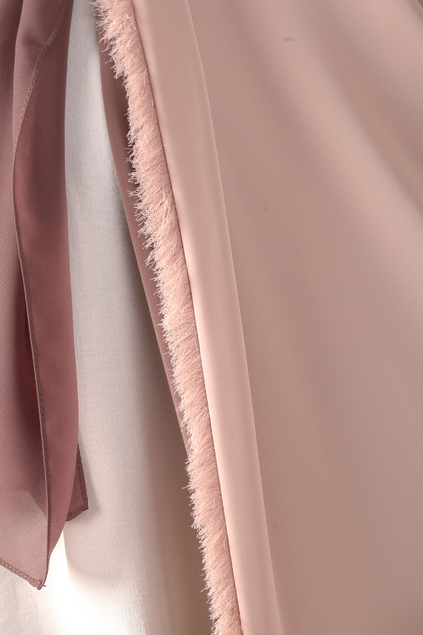 Frayed Elegance Reversible Abaya - Mocha