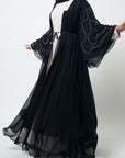 Double Tiered Flare Chiffon Abaya