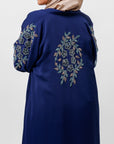 Premium Navy Blue Hand Embellished Open Abaya (Pre-order Despatch November 20th 2025)