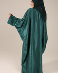 Deep Emerald Drape Satin Farasha