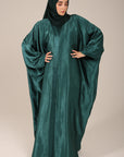 Deep Emerald Drape Satin Farasha