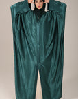 Deep Emerald Drape Satin Farasha