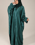 Deep Emerald Drape Satin Farasha