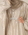 Desert Bronze Closed Butterfly Abaya With Stone Work (Pre-order Despatch November 20th 2025)