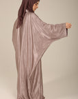 Ivory Blush Drape Satin Farasha