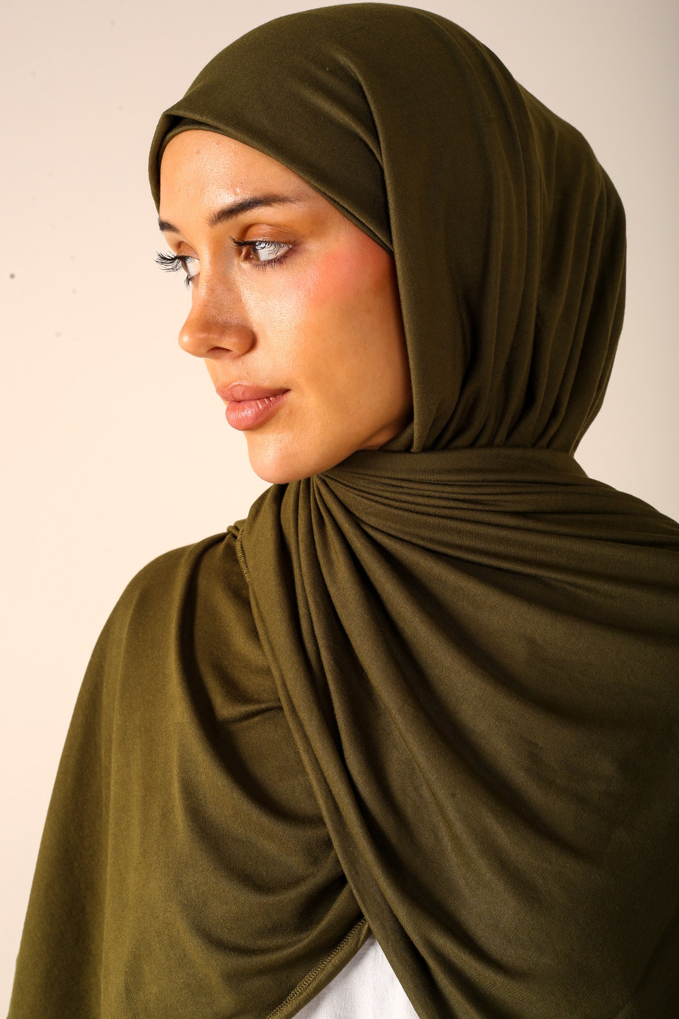 Khaki Jersey Hijab