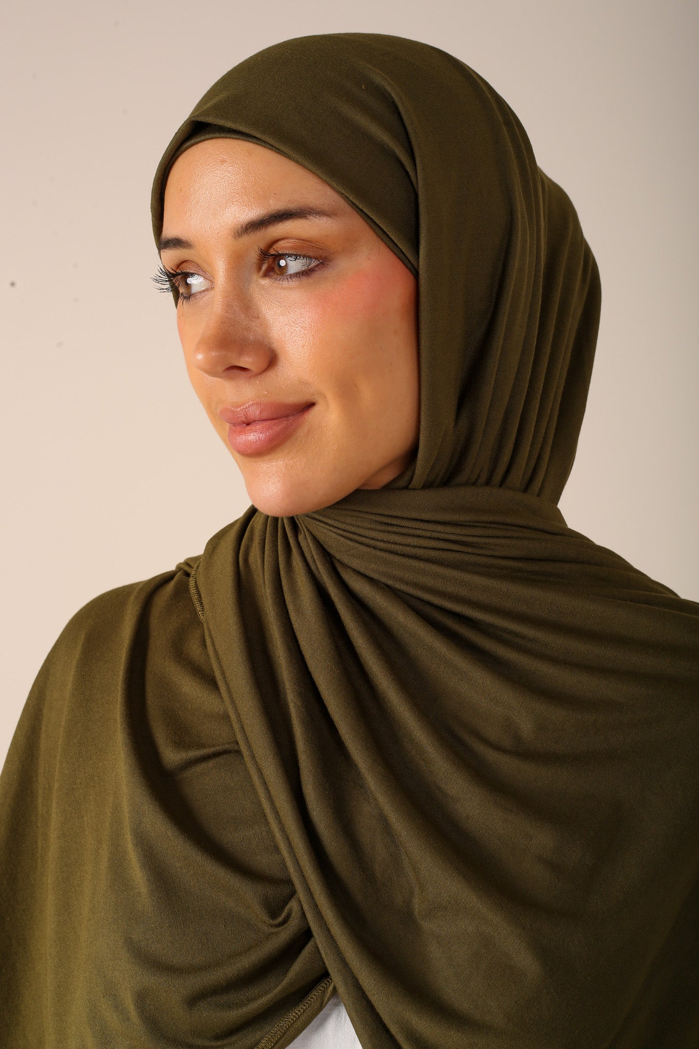 Khaki Jersey Hijab