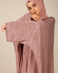 Rose Dusk Embellished Satin Farasha