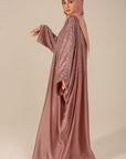 Rose Dusk Embellished Satin Farasha