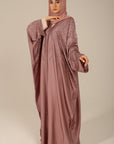 Rose Dusk Embellished Satin Farasha