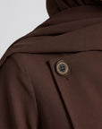 Asymmetric Modest Jacket & Skirt Co-ord - Chocolate Brown
