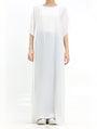 Off-White Short Sleeve Slip Dress