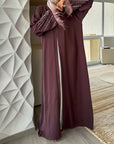 Feathered Sleeve Open Abaya (Pre-order Despatch November 20th 2025)
