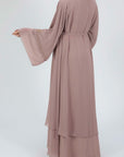 Peach Blossom Frill Open Abaya (Pre-order Despatch November 20th 2025)
