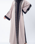 Dual Tone Aztec Print Co-Ord Open Abaya (Pre-order Despatch November 20th 2025)