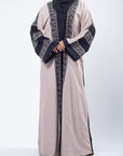 Dual Tone Aztec Print Co-Ord Open Abaya (Pre-order Despatch November 20th 2025)