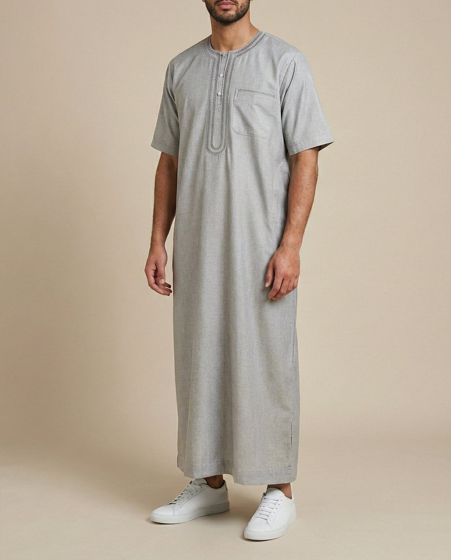 Light Grey Gulf Thobe - Limited Edition