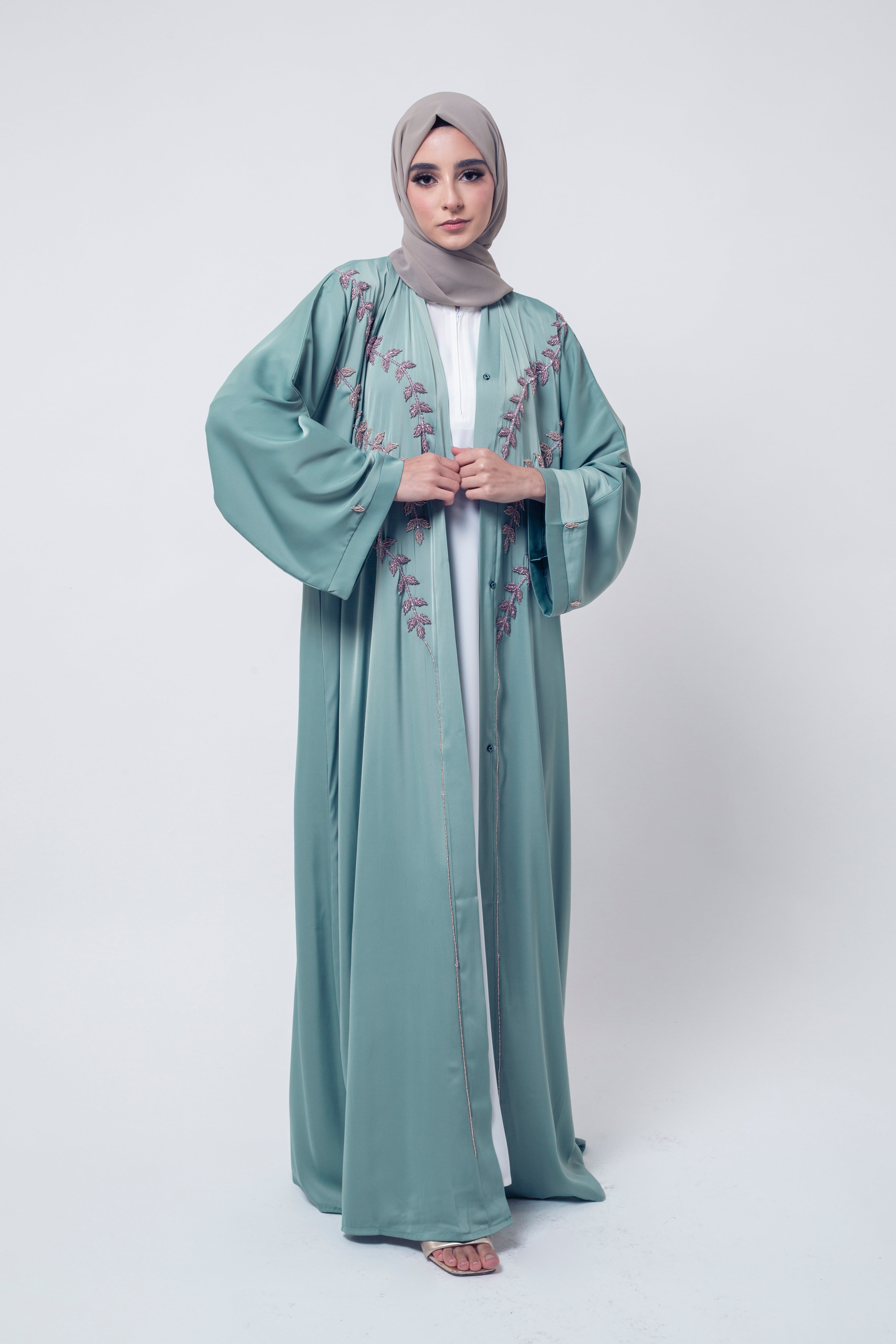 Mint on sale green abaya