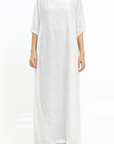 White Short Sleeve Slip Dress