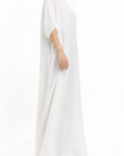 White Short Sleeve Slip Dress