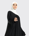 Black Cuff Plain Abaya