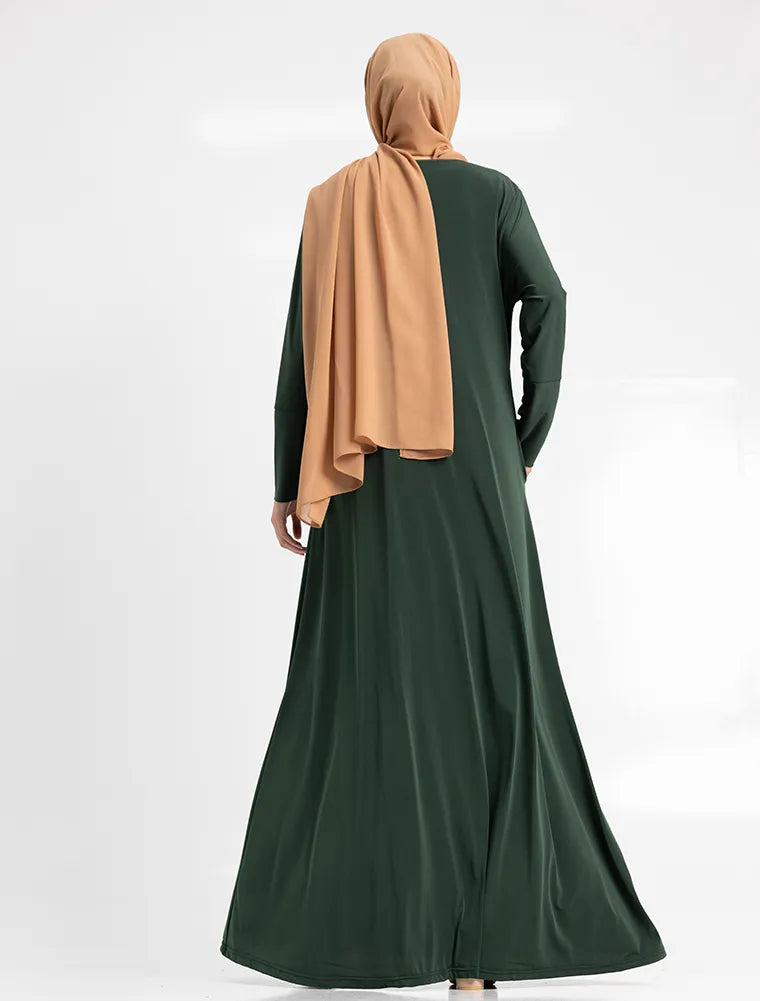 Bottle Green Everyday Abaya