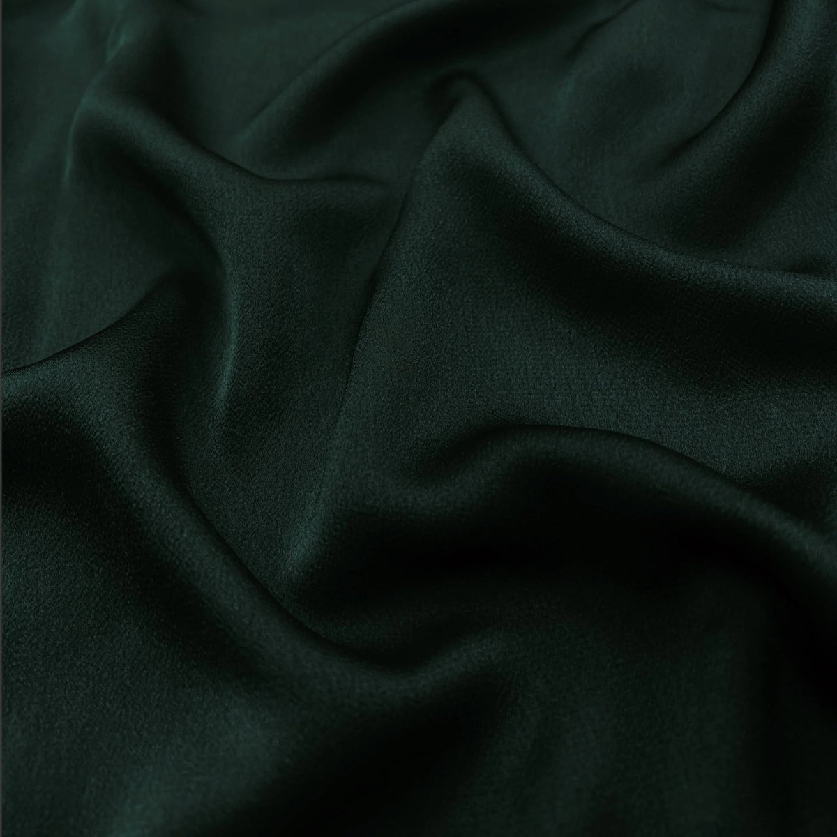 Dark Green Grained Satin Hijab