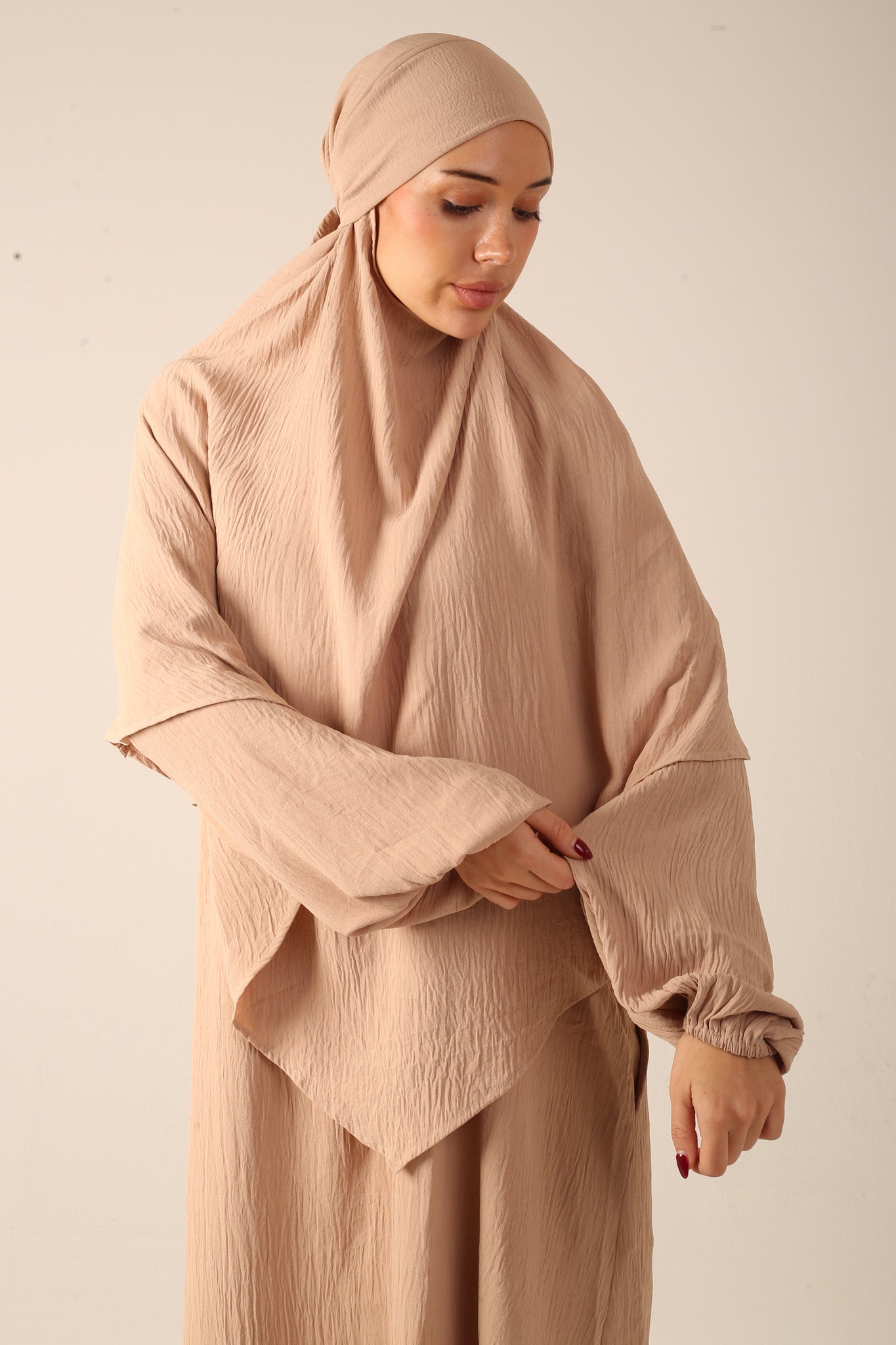 Khimar Set with Abaya - Desert Sand