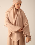 Khimar Set with Abaya - Desert Sand