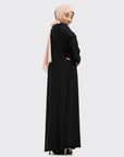 Girls Black Jersey Abaya