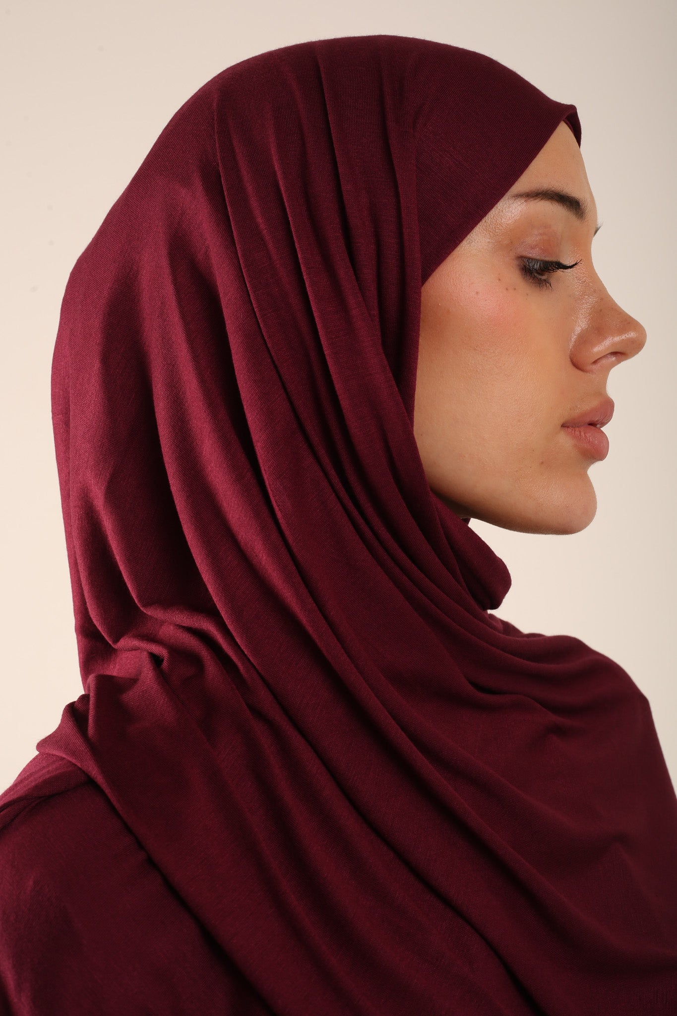 Maroon Jersey Hijab