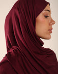 Maroon Jersey Hijab