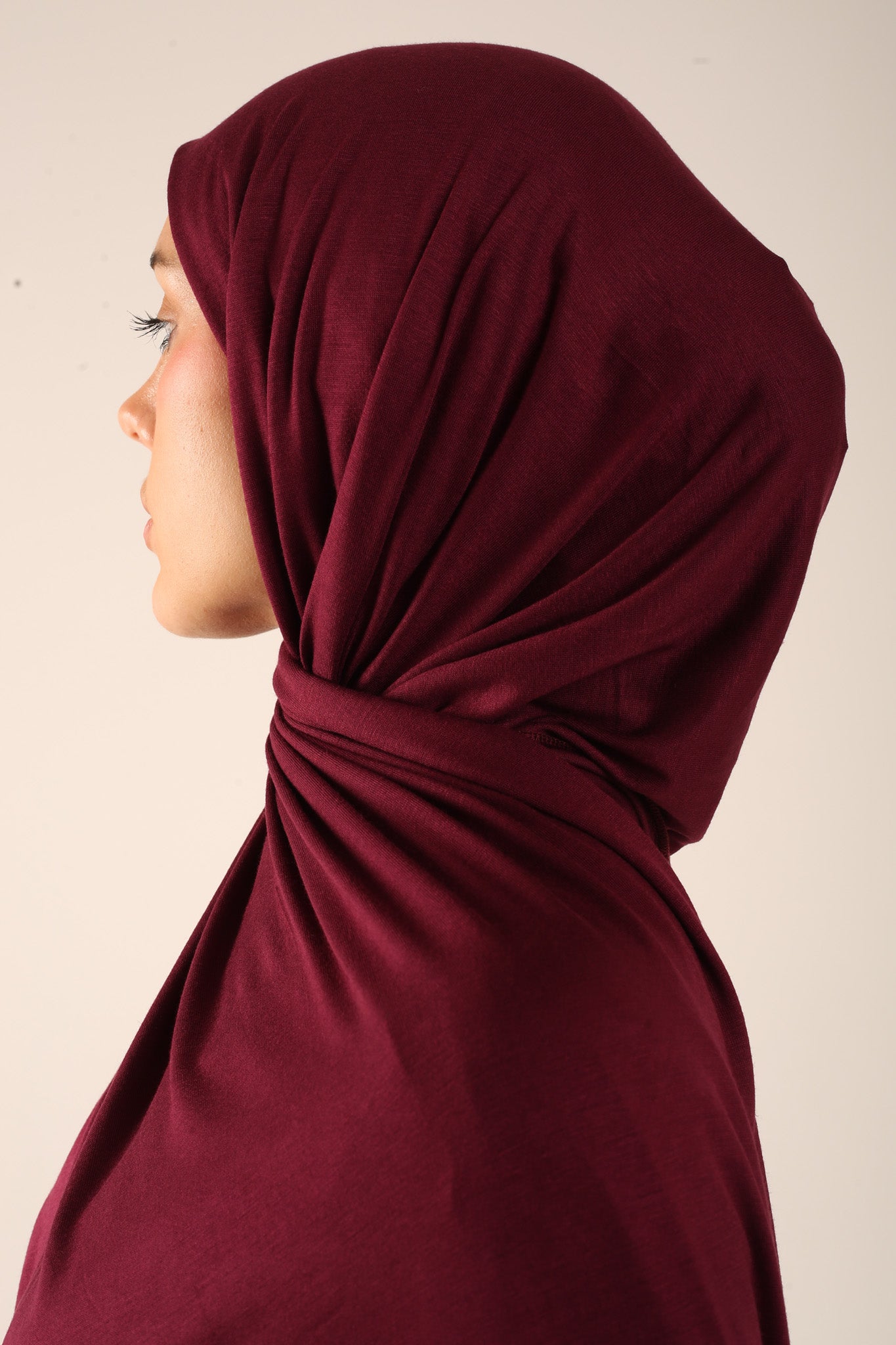 Maroon Jersey Hijab