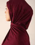 Maroon Jersey Hijab