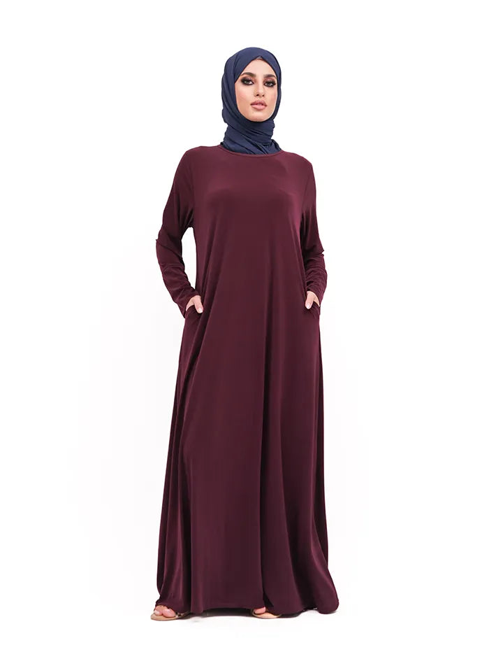 Maroon Everyday Abaya (PRE-ORDER ITEM, DESPATCH MID FEBRUARY 2025)