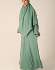 Khimar Set with Abaya - Sage Green