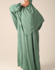 Khimar Set with Abaya - Sage Green