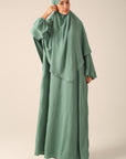 Khimar Set with Abaya - Sage Green