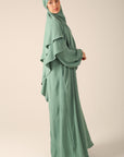 Khimar Set with Abaya - Sage Green