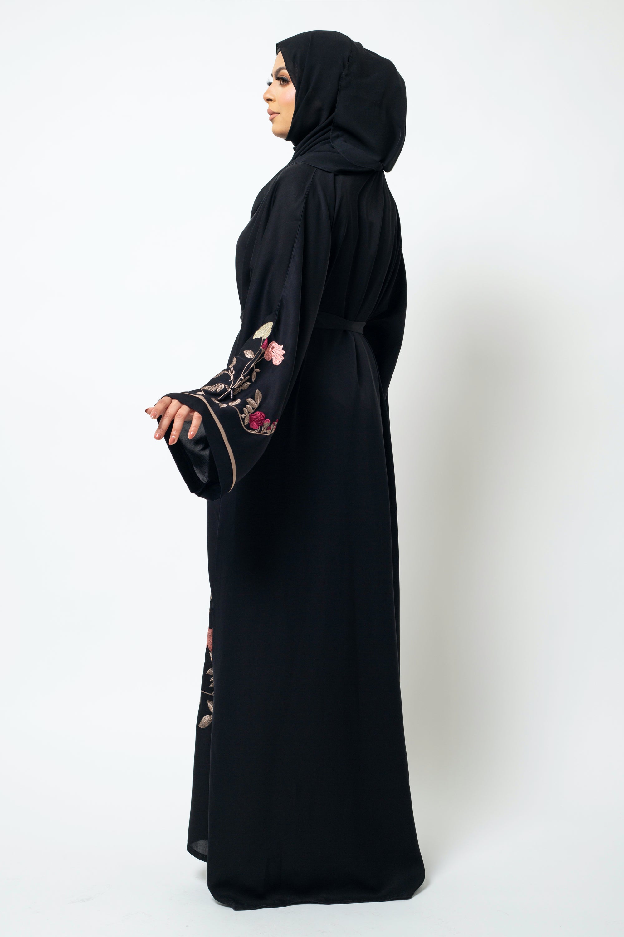 Floral Bouquet Open Abaya